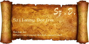 Szilassy Dorina névjegykártya